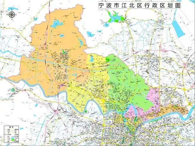 宁波江北区地图区划乡镇图高清矢量cdrpdf格式详细2021年
