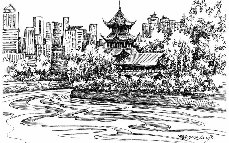 城市高楼背景的速写可以这样画,很出彩_哔哩哔哩_bilibili