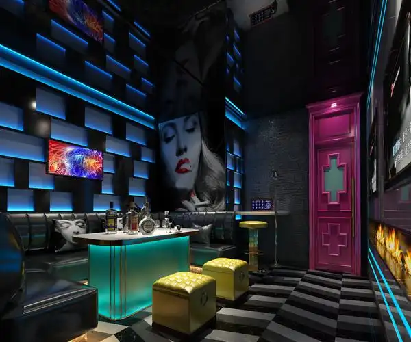 室内ktv装修包间效果图片 现代风格装修ktv实景图片 180平米