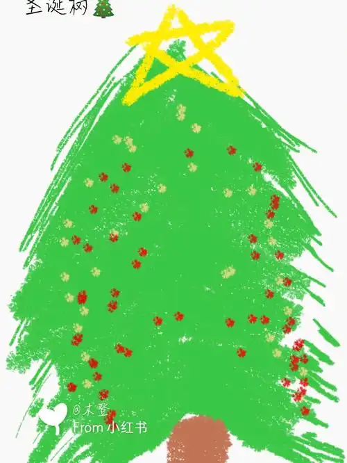圣诞树安卓手机便签手绘