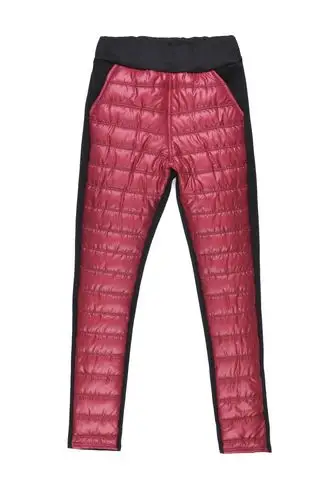 冬款羽绒棉裤女双面加厚保暖裤外穿高腰修身显瘦加绒裤大码妈妈裤