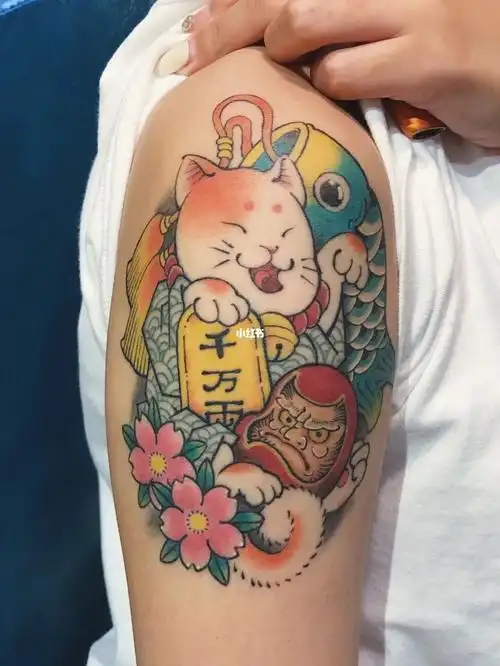 招财猫纹身
