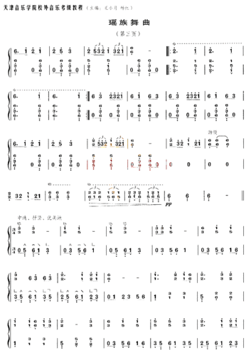 瑶族舞曲 - 艺术古筝曲谱 - 古筝曲谱 - 大秦古筝网|古筝网