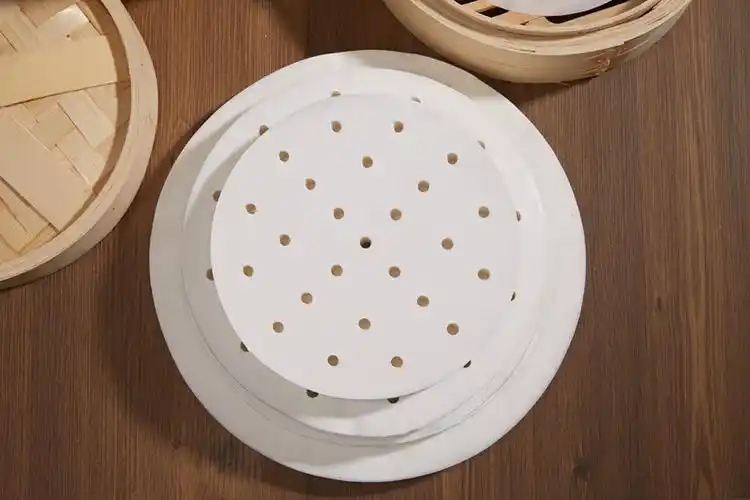 圆形有孔防粘蒸笼纸 不粘包子纸蒸笼垫纸圆形带孔馒头纸 笼屉垫纸