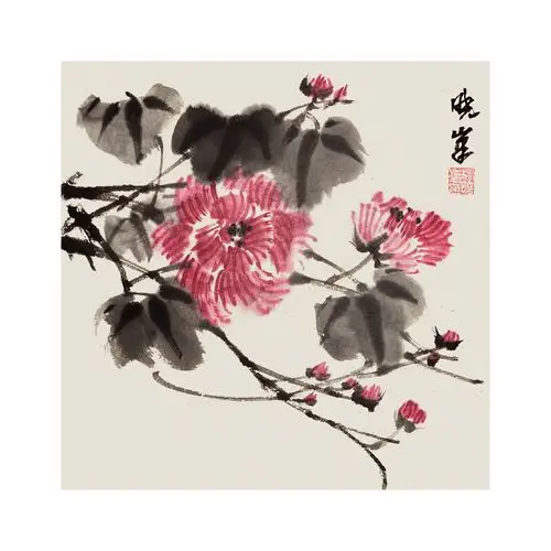 红花墨叶木芙蓉