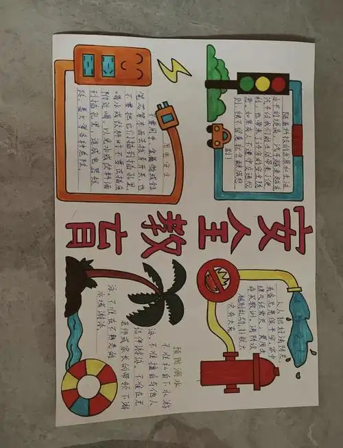 0115一二三年级安全手抄报指南91