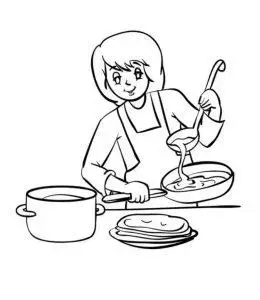 一起学习来做饭简笔画大全人物简笔画我和妈妈一起