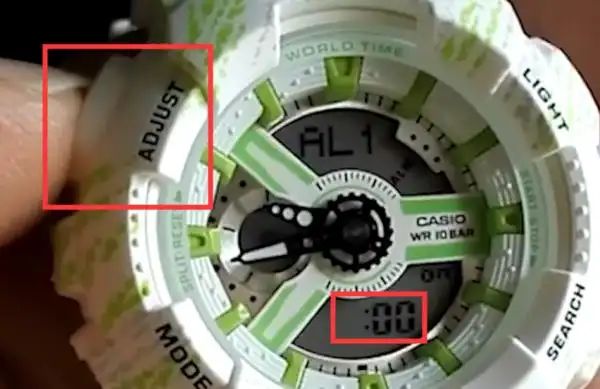 卡西欧手表怎么调闹钟在手表的闹铃tue的模式中按