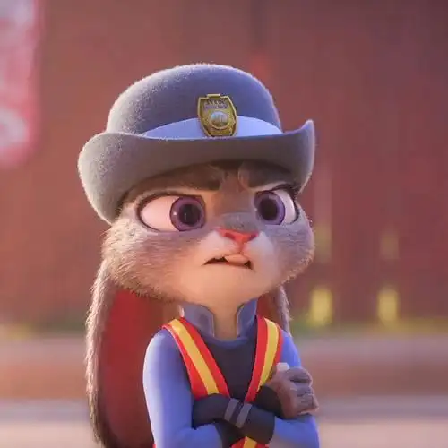 迪士尼头像#疯狂动物城里面的朱迪也太可爱了吧,我觉得是最美丽的