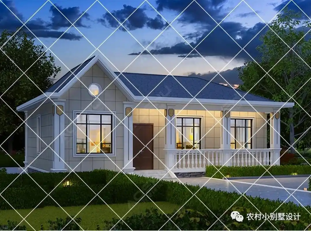 农村一层平房图片大全现代风格,25套一层现代小别墅设计图 - 玉三网