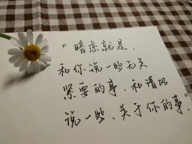 手写分享暗恋是一个人的兵荒马乱