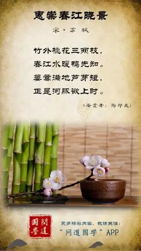 《惠崇春江晚晓景-苏轼》赏析大家:陈邦炎