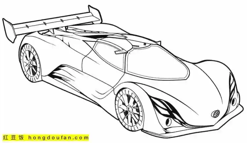 11张令人兴奋的赛车涂色图片!-红豆饭小学生简笔画大全