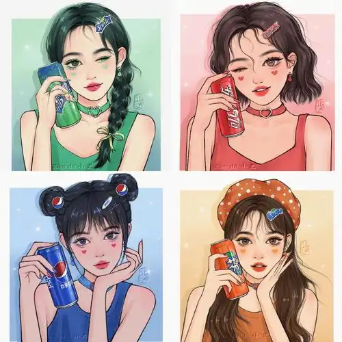 闺蜜头像可口可乐girl