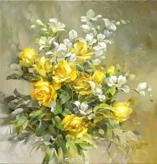 俄罗斯女画家vjugoveyrimmanikolayevna唯美静物花卉油画作品1962