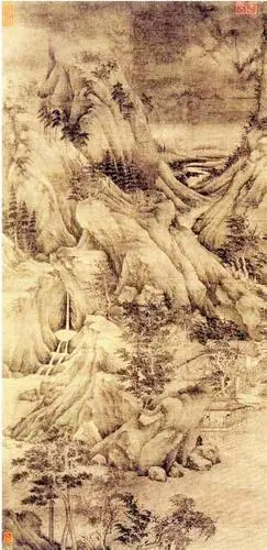 五代 董源《溪岸图》