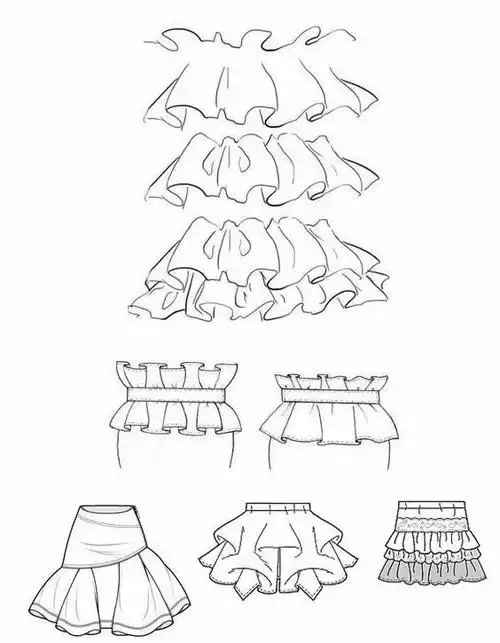 褶皱花边怎么画?裙摆的褶皱绘画教程!_每日讲画-站酷zcool