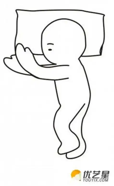 靠着树睡着的人简笔画