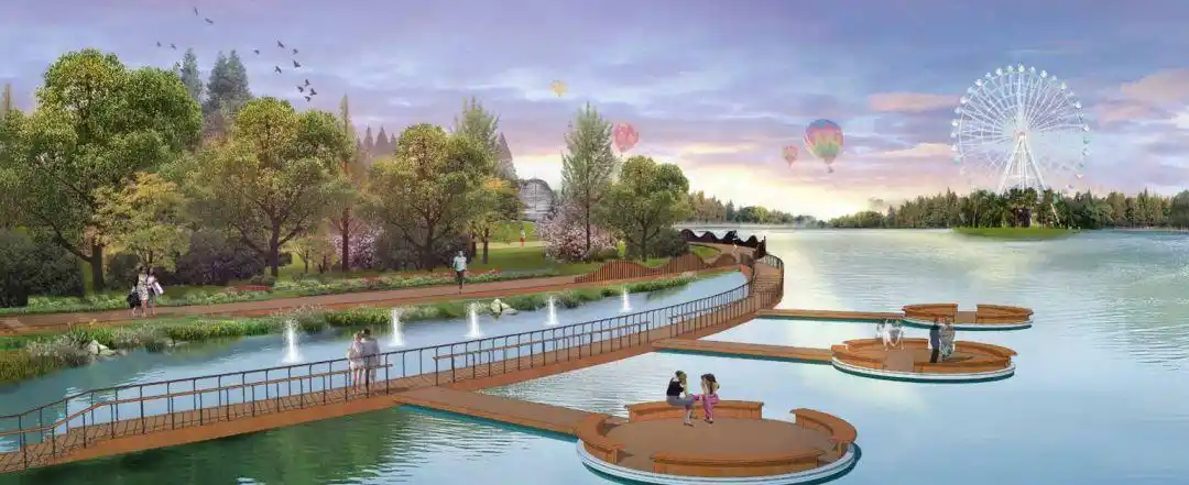 趣味乐园,多啦音乐草坪,魔法森林,果园奇境,梦幻岛,叮咚水岸,亲水平台