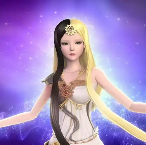 白光莹身穿时尚连衣裙尽显美感,但那黑黄相间的秀发更显个性气质