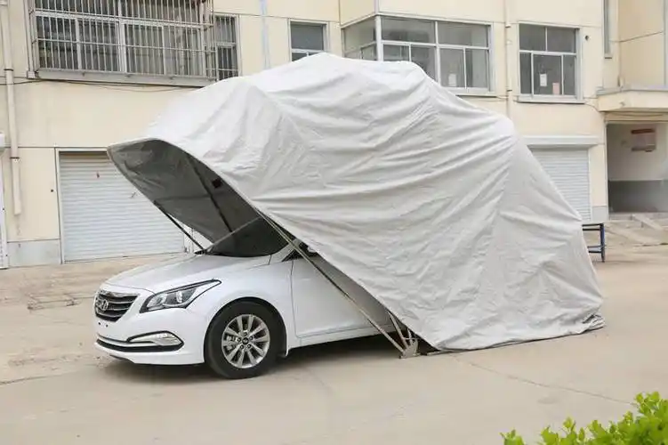 汽车折叠车棚半自动车棚停车棚家用汽车遮阳棚伸缩移动折叠车库简易防