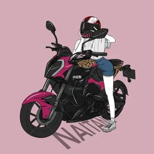 机车女孩  #机车头像