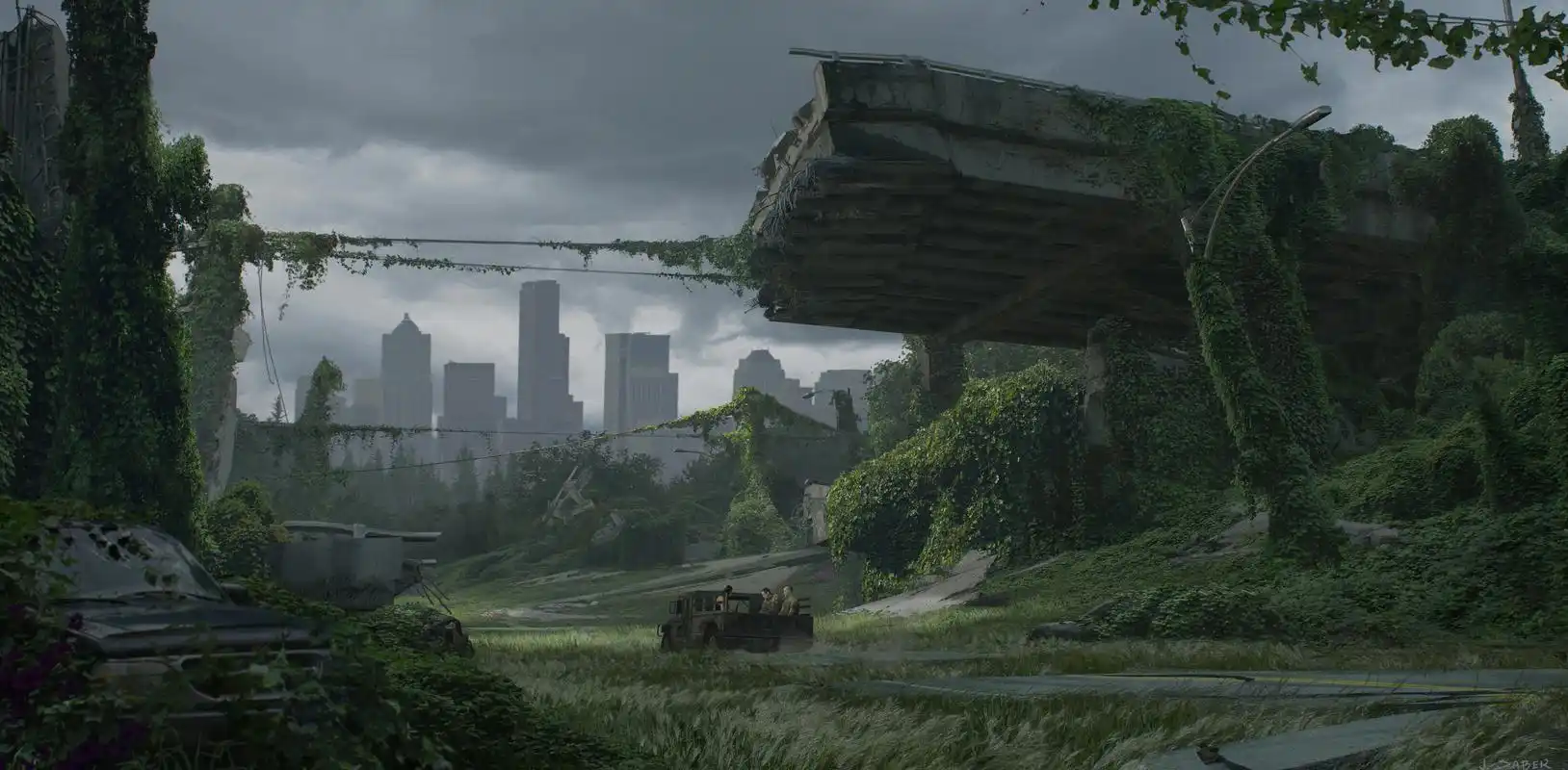 欣赏一组废墟系列场景插画作品!体会一下浓浓的末世风情!