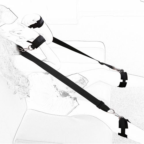 谜姬(mizz zee) sm用品 m分腿绑带sm道具捆绑束缚 性用品强制开腿器床