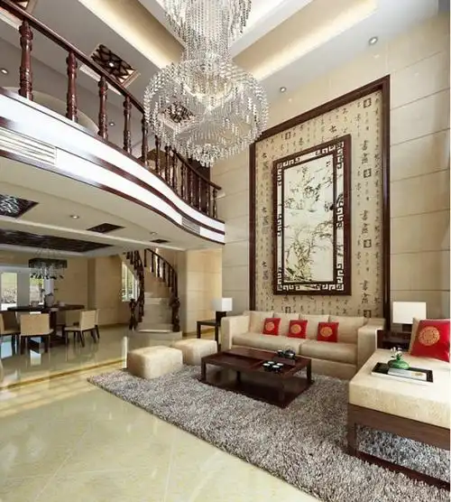 在别墅或复式等室内空间的客厅等部位,往往二层楼板后退,使得局部