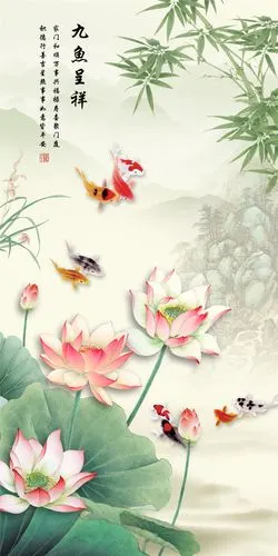 精品玄关背景墙壁画大全3