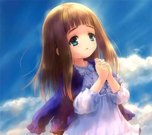 祈祷的动漫头像女图片 双手祈祷的女生头像