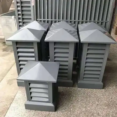 定制铝合金百叶防风防雨帽别墅屋顶烟囱帽方形防雨帽