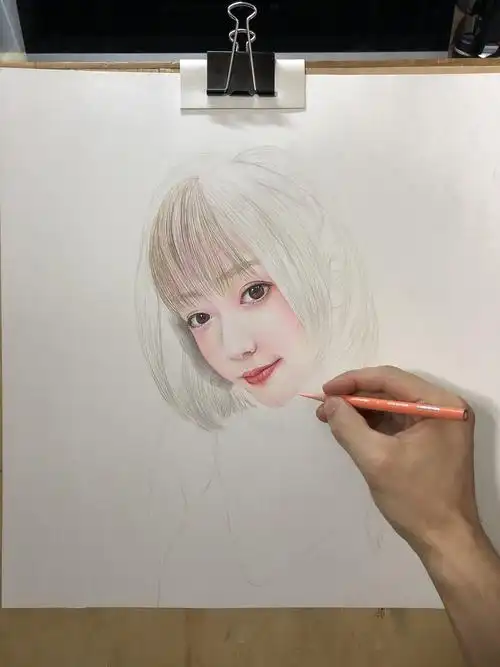 彩铅画人物肖像