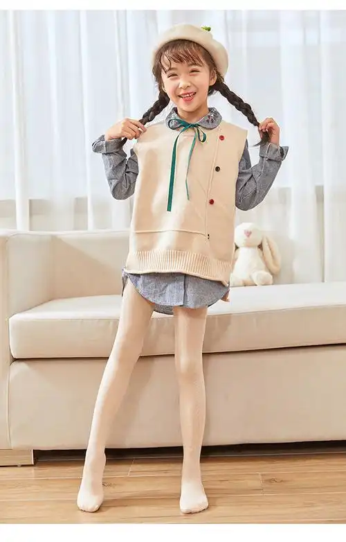 儿童连体袜裤袜小孩子小学生小女孩小女生春秋冬季打底裤女童外穿袜裤