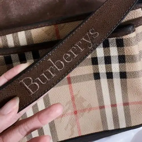 burberry博柏利单肩包金标 斜挎 马鞍包 稀有 麂皮