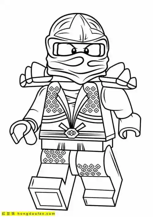 10张令男孩子们尖叫的乐高忍者主题涂色图片