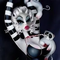 妖艳头像卡通_卡通妖艳美女头像图片