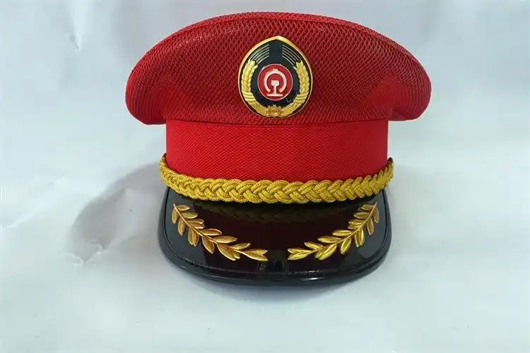 新款铁路帽保安帽 铁路学院大檐帽高铁大沿帽地铁工作大盖帽工厂