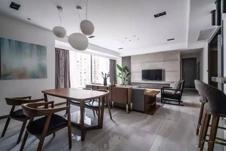 客厅铺灰地砖,简约时尚档次,好不简单!