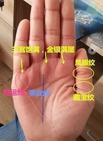 如果手相上出现三角纹,注定金银满屋,全家富贵,再差也是中富