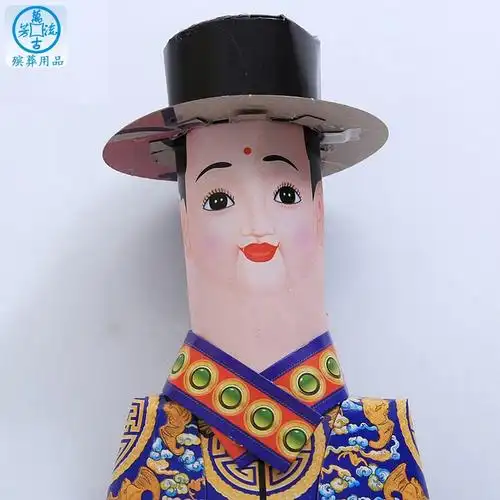 新款精装纸童男女 批发纸童男女 厂家直销殡葬用品纸扎纸活