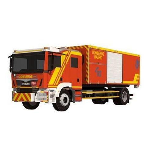 消防车mantgm汽车卡车纸模型学生科普diy手工作业男女孩玩具