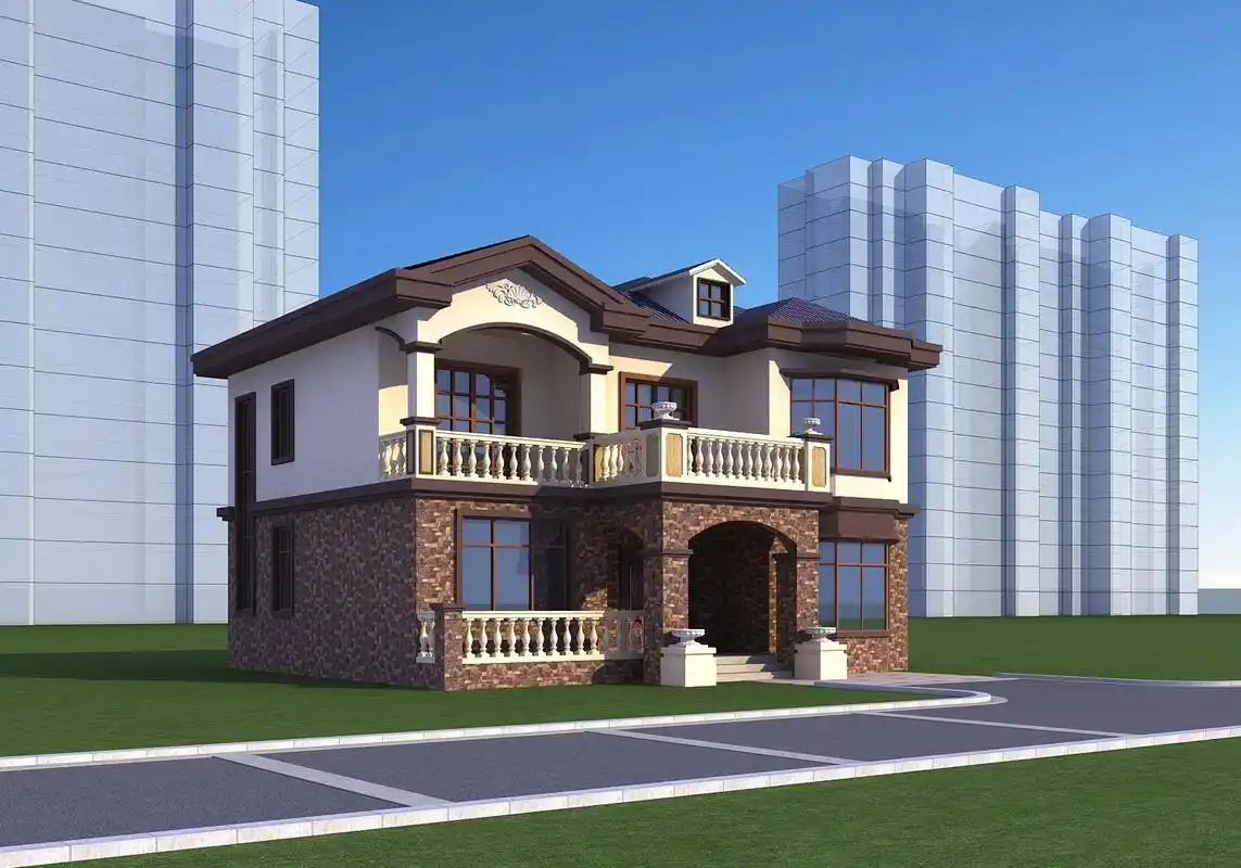 120—130平米二层别墅设计图纸,9款两层农村自建房屋,造价20万