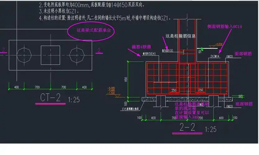 这承台里面的钢筋怎么看谁能帮我解读下