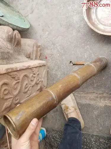 厚重民国云南竹节形状铜烟筒