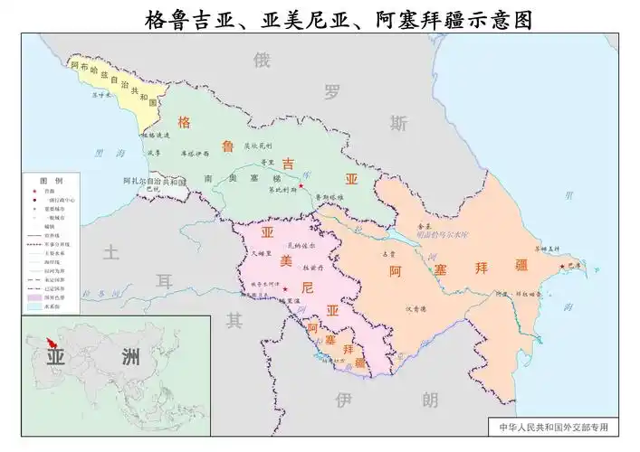 格鲁吉亚行政示意图_国家示意图地图库