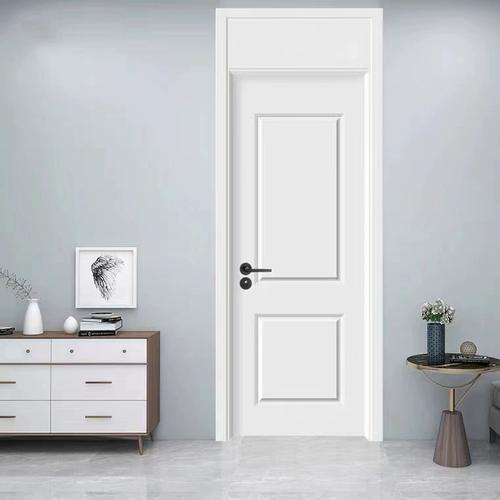 实木卧室门门门楣现代简约白色平开复合顶门烤漆卧室门