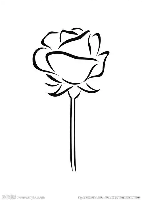 求助想做个纹身玫瑰简笔画预计面积3030的