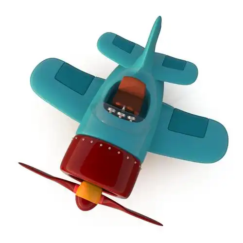stylized cartoon plane 3d model
