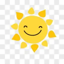 拟人化手绘卡通小太阳气象免抠元素